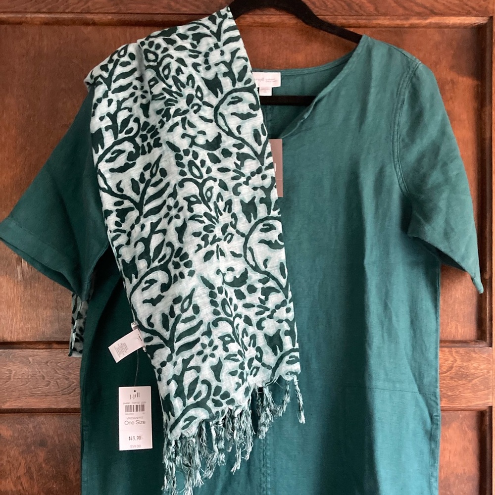 NWT J.jill linen/cotton scarf